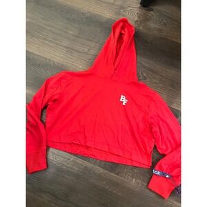 Big‎ Feelings Red Cropped Hoodie Sweatshirt XXS Cute Graphic Top
